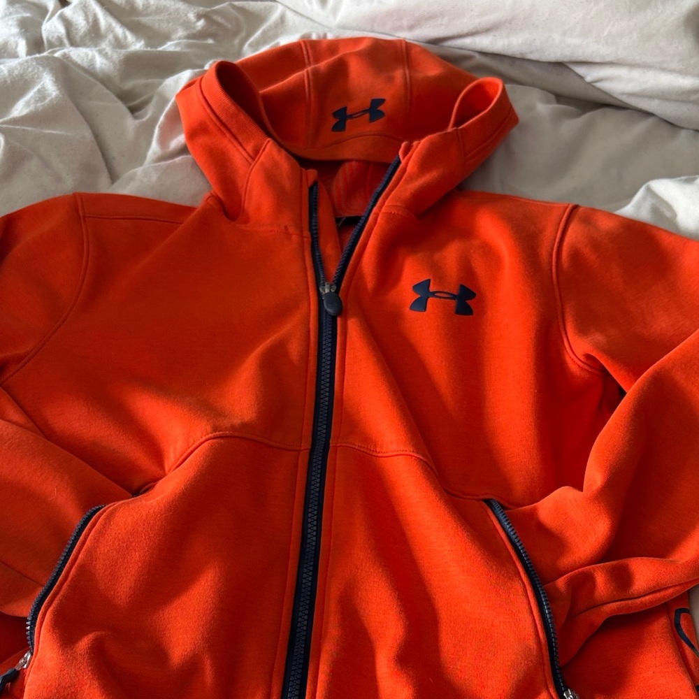 Under Armour Orange Zip-Up Spring/fall jacket